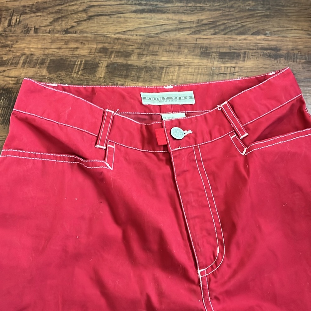 vintage 90s ‘cherry red’ point zero cargo pants